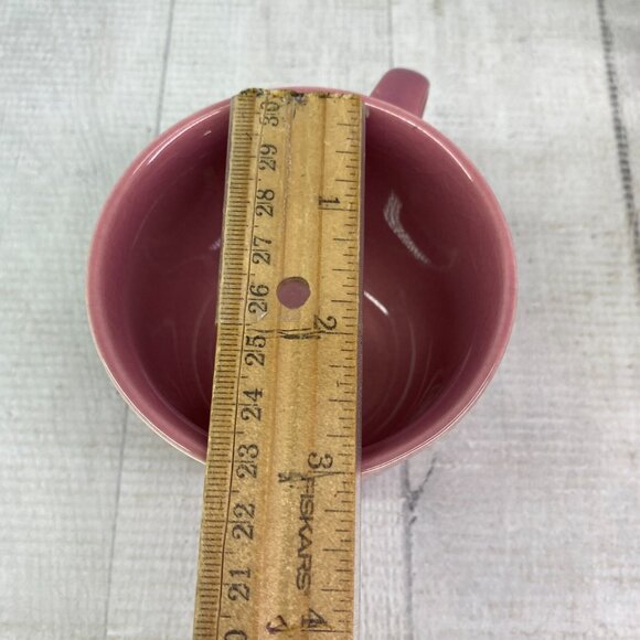 Nancy Calhoun DARK ROSE Japan Smooth Stoneware 8oz Flat Cup & Saucers Set of 4 - Picture 13 of 16